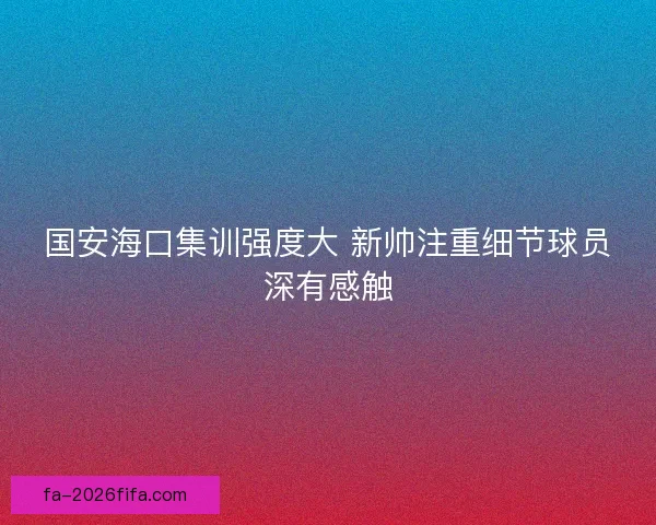 国安海口集训强度大 新帅注重细节球员深有感触